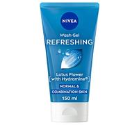 NIVEA Refreshing Wash Gel (150ml), Face Wash Gel with Lotus Flower and Hydramine, Deeply Cleanses and Removes Impurities, Refreshing Skincare Formula,pack of 6