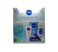 Nivea Refreshing Skincare Set Night Cream, Day Cream, Eye Makeup Remover, Wash