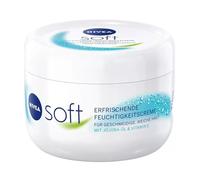 NIVEA Soft Refreshing Moisturising Cream (375 ml), Nourishing Soft Cream with Vitamin E and Jojoba Oil, Fast Absorbing Skin Cream