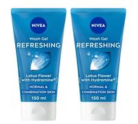 NIVEA Refreshing Wash Gel with Lotus Flower & Vitamin E 150ml (Pack Of 2)