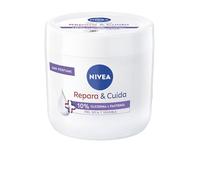 NIVEA Repara & Care Moisturising Cream for Body, Face and Hands (1 x 400 ml), 72h Moisturising Cream with Glycerine and Panthenol, for Dry and Sensitive Skin, Fragrance-Free