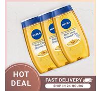 NIVEA Rich Care Shower Oil with Natural Oils & Vitamin 200 ml-3 Pack