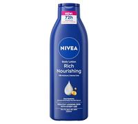 NIVEA Rich Nourishing Body Lotion (250ml), Rich 72H Hydration NIVEA Moisturiser for Dry Skin Made with Deep Moisture Serum and Almond Oil, Intensive Hydration NIVEA Body Lotion