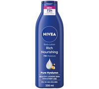 NIVEA Rich Nourishing Body Lotion (250ml), Rich 72H Hydration NIVEA Moisturiser for Dry Skin Made with Deep Moisture Serum and Almond Oil, Intensive Hydration NIVEA Body Lotion