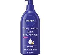 NIVEA Rich Nourishing Body Lotion 625ml 72H Hydration Moisturiser for Dry Skin