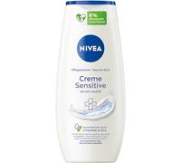 NIVEA Sensitive Shower Cream (250ml), pH Neutral with Chamomile Extract, Moisturising Cream for Sensitive Soap-Free Skin
