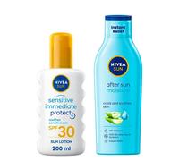 NIVEA Sensitive Soothing Spray SPF30 + Moisturising After Sun Lotion 200 ml + 200 ml