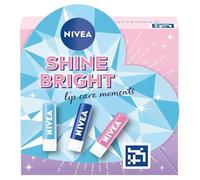 Nivea Shine Bright Lip Care Gift Set - Rose, Hydro and Original Lip Balms
