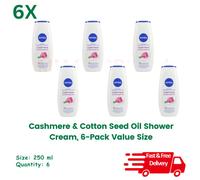 Nivea Shower Gel Cashmere & Cotton Seed Oil 250ml x 6
