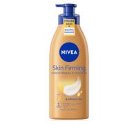 NIVEA Skin Firming Melanin Beauty and Hydration Body Lotion with Q10 and Argan Oil Firmer Skin in as Little As Two Weeks 16.9 Fl Oz Bottle