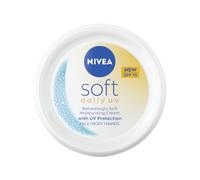 NIVEA Soft Daily UV SPF15 (100ml), 48H Moisturising Cream for Face, Body and Hands with Vitamin E and Jojoba Oil, Hand Cream with Factor 15 Sun Protection Moisturises Deeply, Vegan Formula Day Cream