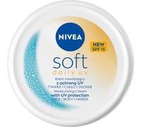 Nivea Soft Daily Uv Moisturising Cream Spf15 For Face, Body And Hands 100 Ml
