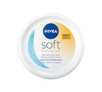 NIVEA Soft Daily UV SPF15 (200ml), 48H Moisturising Cream for Face, Body and Hands with Vitamin E and Jojoba Oil, Hand Cream with Factor 15 Sun Protection Moisturises Deeply, Vegan Formula Day Cream