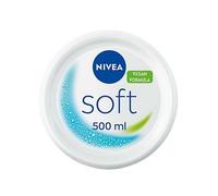NIVEA Soft Moisturising Cream (500ml), A Moisturising Cream for Face, Body and Hands with Vitamin E and Jojoba Oil, Hand Cream Moisturises Deeply, All-Purpose Day Cream, 500 ml (Pack of 1) white
