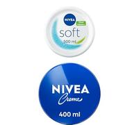 NIVEA Soft Moisturising Cream (500ml), + NIVEA Creme Tin (400ml) Bundle