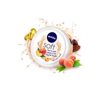 NIVEA Soft Peach Moisturizer 200ml Light Hydration Vitamin E Jojoba Oil