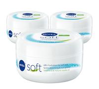 NIVEA Soft Refreshingly Soft Moisturizing Cream, Multipack, 3 x 6.8 OZ | Face, Hand and Body Moisturizer Enriched with Jojoba Oil and Vitamin E,