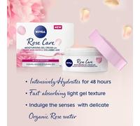 NIVEA Soft Rose 24h Day Cream (50 ml), Face Care with Rose Water and Hyaluron