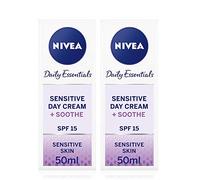 NIVEA Sensitive Day Cream (50 ml), Face Cream and Moisturiser with SPF 15 for Sensitive Skin, Summer Skin Care Essentials, Sensitive Moisturising Cream