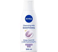 NIVEA Soothing Cleansing Milk (200ml), Face Cleanser with Grape Seed Oil and...