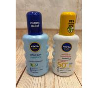 Nivea Sun 1x Sensitive Immediate Protect Sun Spray SPF 50+ & 1x After Sun 200ml