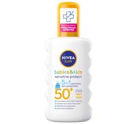 NIVEA SUN Kids Protect & Sensitive Spray (200ml) Sunscreen Spray with SPF 50+, Kids Suncream for Sensitive Skin, Immediately Protects Against Sun Expo