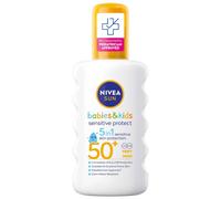 NIVEA SUN Kids Protect & Sensitive Spray (200ml) Sunscreen Spray with SPF 50+, Kids Suncream for Sensitive Skin, Immediately Protects Against Sun Expo