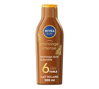 NIVEA Sun Bronzage Intense Lotion, SPF 6, 200 ml, Water Resistant, Lightweight, Non-Greasy, Radiant Tan, All Skin Types, Unisex