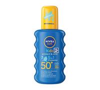 NIVEA Sun Kids Protect & Care SPF 50+ Coloured Spray (200ml) Sunscreen Protects Delicate Skin Against Sunburn and Long-Term UV Damage Moisturising