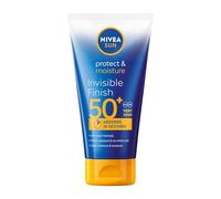 NIVEA SUN Invisible Finish Sunscreen Lotion, SPF 50+, 150 ml, With sun protection factor 50+, Deeply nourishes the skin, Absorbs quickly, Leaves no traces, Waterproof formula, Pack of 1