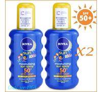 Nivea Sun Kids Moisturising Sun Spray Spf 50+ Water Resistant 2 x 200ml