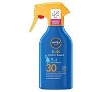 NIVEA SUN Kids Protect and Care SPF 30 Trigger Spray (270ml), Water-Resistant Sunscreen Spray, Sun Cream for Children Provides Instant and Effective UVA + UVB Protection