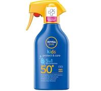 Nivea Sun Kids Protect & Care 5 in 1 Spf50+ Trigger Spray 250ml, Waterproof, 48-hour hydration, Microbiome balance, Immediate protection from UVA and UVB rays, Pack of 1