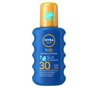 Nivea SUN Kids Protect & Care Coloured Spray SPF 30+ (200 ml) Sunscreen Spray with SPF 30 Kids Suncream for Sensitive Skin, Immediately Protects Agai