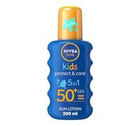 NIVEA Sun Kids Protect & Care SPF 50+ Coloured Spray (200ml) Sunscreen Protects Delicate Skin Against Sunburn and Long-Term UV Damage Moisturising