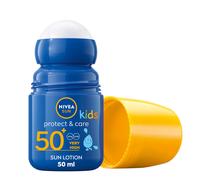 NIVEA Sun Kids Protect & Care SPF 50+ Roll On (50ml), Sunscreen with SPF 50, Roll-On Kids Sun Cream for Delicate Skin, Immediately Protects Against S