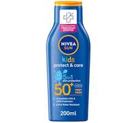 Nivea Sun Kids - Protect & Care SPF 50 + Sun Cream 200ml, Immediate protection against UVA & UVB rays, Extra water resistant, Reduces risk of sun allergies, Long-lasting moisture, Pack of 1