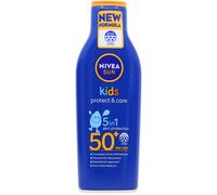 NIVEA Sun Kids Protect & Care SPF 50+ Lotion (200ml) Moisturising Sun Cream Protects Delicate Skin Against Sunburn and Long-Term UV Damage Fast-Ab