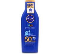 NIVEA Sun Kids Protect & Care SPF 50+ Lotion (200ml) Moisturising Sun Cream Protects Delicate Skin Against Sunburn and Long-Term UV Damage Fast-Ab