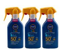 Nivea Sun Kids Protection & Care SPF 50+ 3 X 250Ml UVA/UVB Protection Waterproof