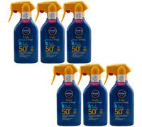 Nivea Sun Kids Protection & Care SPF 50+ 6 X 250Ml UVA/UVB Protection Waterproof