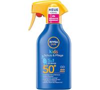 NIVEA SUN Kids Protection & Care Sun Spray SPF 50+, High Sun Protection with Panthenol, Vitamin C and E, Extra Waterproof Sun Cream Spray for Sensitive Skin (250 ml)