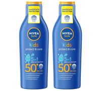 NIVEA SUN Kids SPF50+ Protect & Care Sun Cream 2x200ml 5in1 Lotion