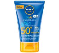NIVEA Sun Kids Protect & Care To Go SPF 50+ Lotion (50ml), Moisturising Kids Sun Cream Immediately Protects Delicate Skin Against Sunburn and Long-Term UV Damage, Fast-Absorbing No White Cast Formula