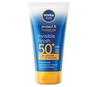 NIVEA SUN Protect and Moisture Invisible Finish Sun Cream SPF 50+, 150 ml | Moisturising Sun Lotion with Vitamin C and Hyaluron, Immediate UVA/UVB Protection, 48-Hour Moisture, Water Resistant