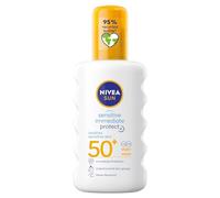 NIVEA SUN Protect and Sensitive Sun Spray (200 ml), Sunscreen with SPF50, Suncream for Sensitive Skin with Aloe Vera, Immediately Protects Against Sun Exposure