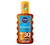 NIVEA SUN Protect & Bronze Oil Sunscreen Spray SPF 30 (200 ml), Sun Spray Provides Immediate UVA/UVB Protection and Stimulates the Skin's Natural Tan