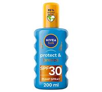 NIVEA SUN Protect & Bronze Sun Spray (200 ml), Bronzing Tanning Lotion Spray with SPF30, Advanced Suncream Protection, Natural Pro-Melanin Extract (Packing May Vary)