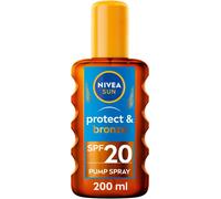 NIVEA SUN Protect & Bronze Sun Spray Oil (200 ml), Bronzing Tanning Oil Spray w