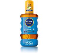 NIVEA SUN Protect & Bronze Sun Spray Oil (200 ml), Bronzing Tanning Oil Spray w